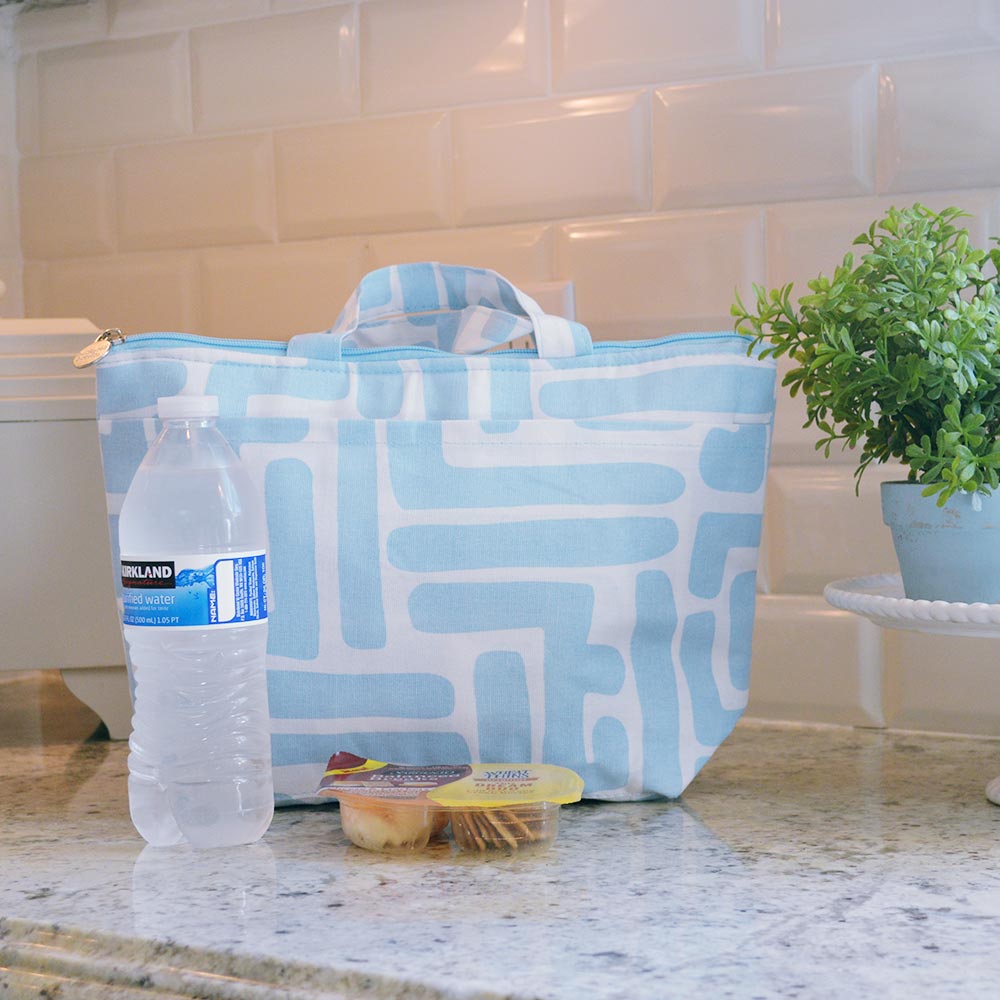 cape town light blue lunch tote
